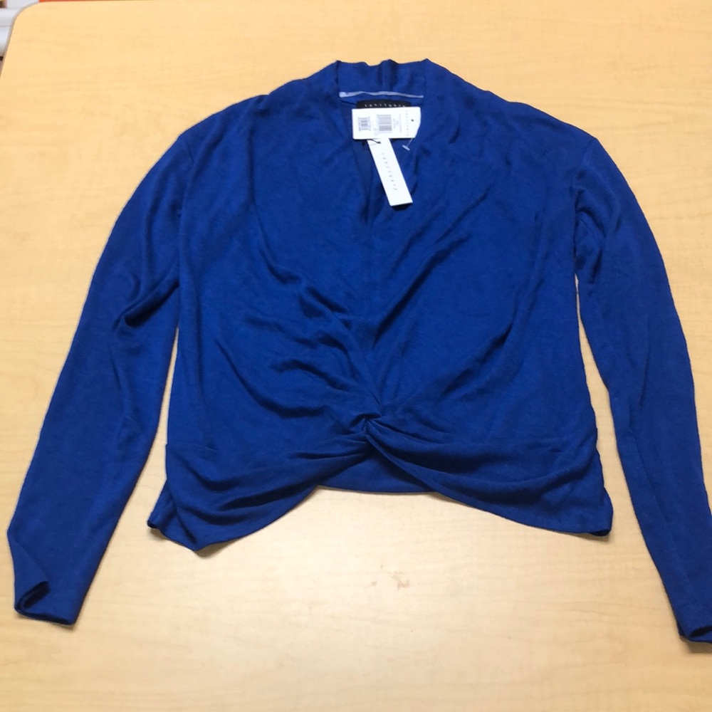 Sanctuary‎ long sleeve blue top, XS, NWT
